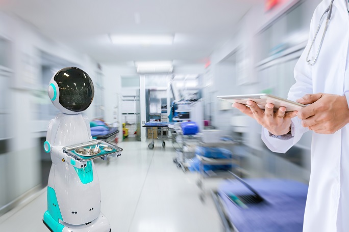 Patientenbetreuung und das Pflegeumfeld durch kontaktlose Vitalparametererfassung, digitale Pflegeassistenz und Robotik verbessern.